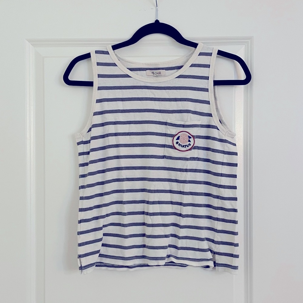 Madewell. Striped sleeveless top